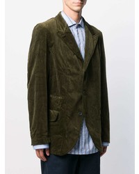 Мужской оливковый вельветовый пиджак от Comme Des Garcons SHIRT