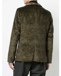 Мужской оливковый вельветовый пиджак от Casey Casey