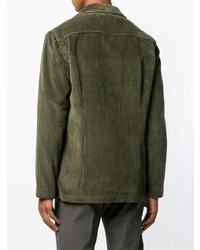 Мужской оливковый вельветовый пиджак от Lardini