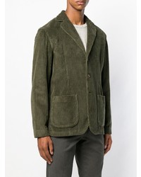Мужской оливковый вельветовый пиджак от Lardini