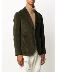 Мужской оливковый вельветовый пиджак от Tagliatore