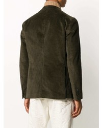 Мужской оливковый вельветовый пиджак от Tagliatore