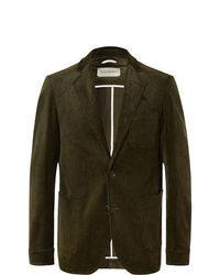 Мужской оливковый вельветовый пиджак от Oliver Spencer