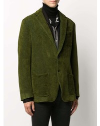 Мужской оливковый вельветовый пиджак от Etro