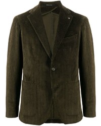 Мужской оливковый вельветовый пиджак от Tagliatore