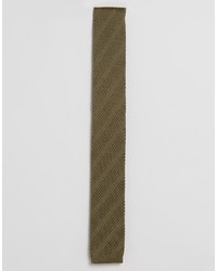 Мужской оливковый вязаный галстук от Asos