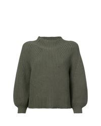 Женский оливковый вязаный свитер от Apiece Apart