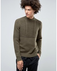 Мужской оливковый вязаный свитер от Asos