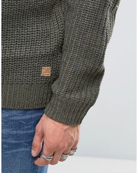 Мужской оливковый вязаный свитер от Blend of America