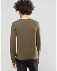 Мужской оливковый вязаный свитер от Asos