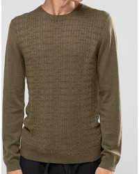 Мужской оливковый вязаный свитер от Asos
