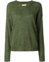 Женский оливковый вязаный свитер от Etoile Isabel Marant