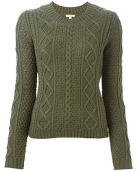 Женский оливковый вязаный свитер от P.A.R.O.S.H.