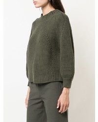 Женский оливковый вязаный свитер от Apiece Apart