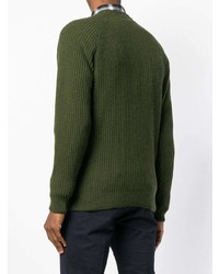 Мужской оливковый вязаный свитер от Closed