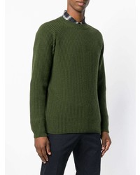 Мужской оливковый вязаный свитер от Closed