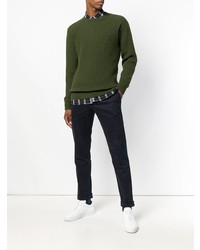 Мужской оливковый вязаный свитер от Closed