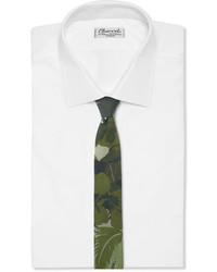 Мужской оливковый галстук с принтом от Valentino