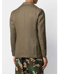 Мужской оливковый двубортный пиджак от Gabriele Pasini