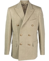 Мужской оливковый двубортный пиджак от Golden Goose