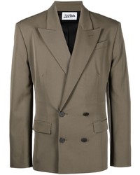 Мужской оливковый двубортный пиджак от Jean Paul Gaultier