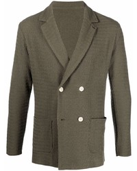Мужской оливковый двубортный пиджак от Manuel Ritz