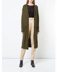 Оливковый длинный кардиган от Jason Wu GREY