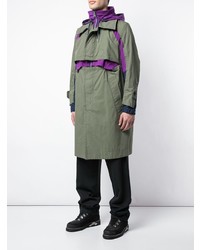 Мужской оливковый дождевик от Sacai