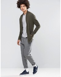 Мужской оливковый кардиган от Weekday