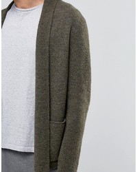 Мужской оливковый кардиган от Weekday