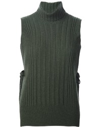 Женский оливковый кашемировый свитер от Maison Margiela