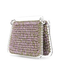 Оливковый клатч из плотной ткани от 711