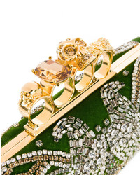 Оливковый клатч от Alexander McQueen