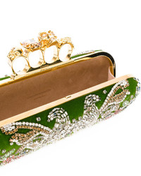 Оливковый клатч от Alexander McQueen