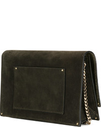 Оливковый клатч от Casadei