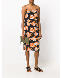 Оливковый кожаный клатч от Caravana