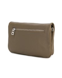 Оливковый кожаный клатч от Zadig & Voltaire