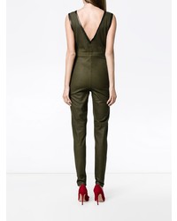 Оливковый кожаный комбинезон от Skiim