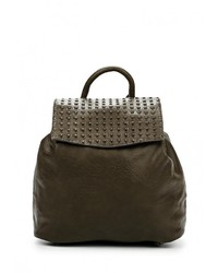 Женский оливковый кожаный рюкзак от Baggini