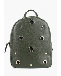 Женский оливковый кожаный рюкзак от Franchesco Mariscotti