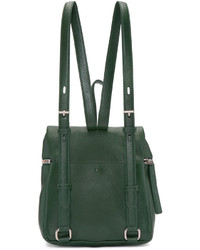 Женский оливковый кожаный рюкзак от Kara