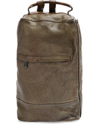 Женский оливковый кожаный рюкзак от Numero 10