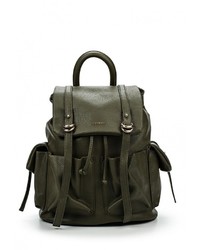 Женский оливковый кожаный рюкзак от Topshop