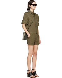 Оливковый комбинезон с шортами от Nlst