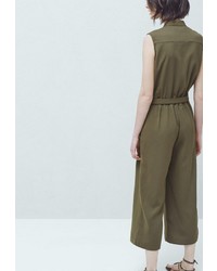 Оливковый комбинезон от Mango