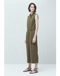 Оливковый комбинезон от Mango