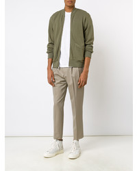 Мужской оливковый легкий бомбер от 321