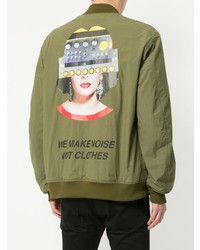 Мужской оливковый легкий бомбер от Undercover