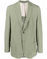 Мужской оливковый льняной пиджак от Agnona