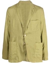Мужской оливковый льняной пиджак от Aspesi